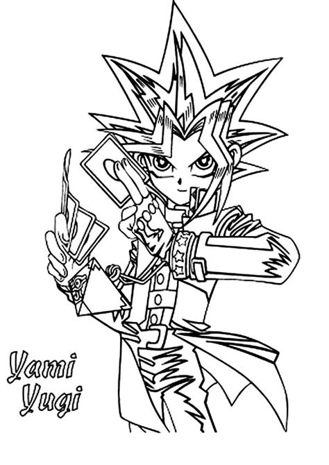 The manga's plot follows yugi mutou, who finds an artifact called the millennium puzzle, which holds the spirit of the pharaoh who has lost his memories. Yami Yugi from Yu Gi Oh Coloring Page - NetArt