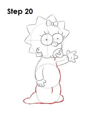 How To Draw Maggie Simpson