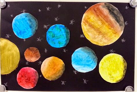 Oil Pastel Planets And Composition Art With Mrs Nguyen