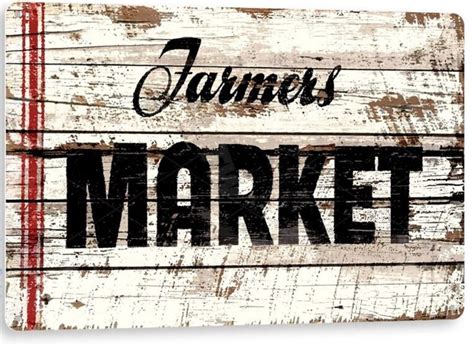 Classic Farmers Market Sign Vintage Style Country Kitchen Home Etsy