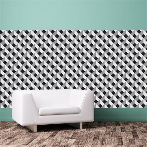 3d Diamond Pattern Wall Mural Set Of 12 Walplus Touch Of Modern