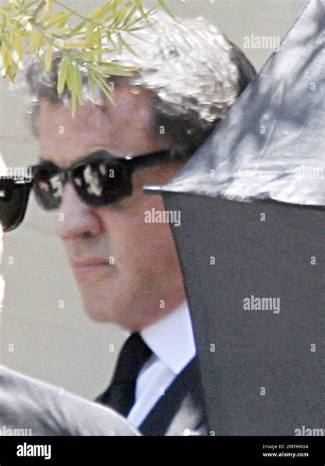 Sylvester Stallone Arrives At His Son Sage Stallones Funeral Wearing