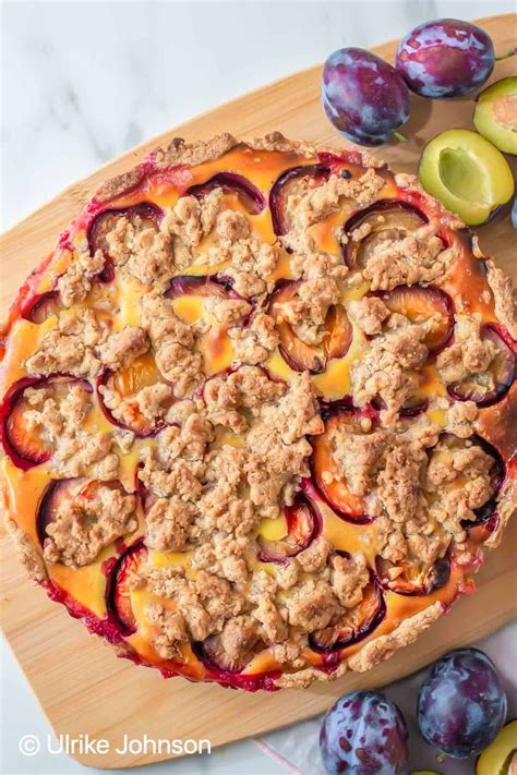Try This Traditional German Plum Custard Tart With Streusel Topping And A Quick Shortcrust