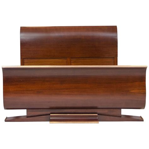 Get deco bed delivered to your door. French Art Deco European Queen Size Bed, Rosewood | French ...