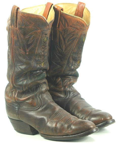 Vintage Custom Cowboy Western Boots Oil Wells Norman Oklahoma Bandb Pandb
