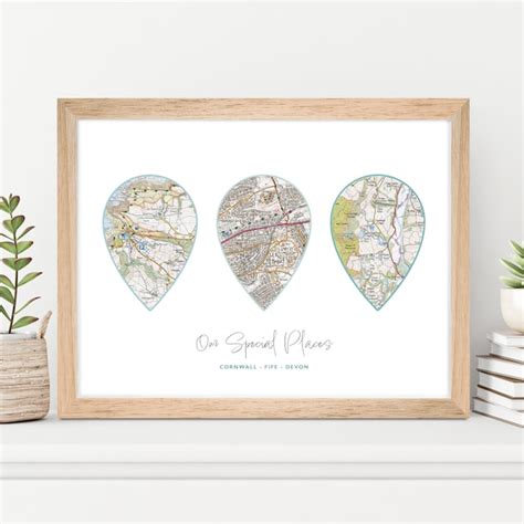 Framed Os Map Etsy Uk