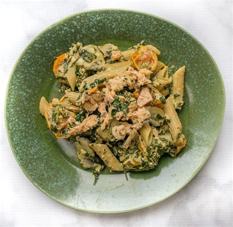 Penne met spinazie en zalm VoedZo Members