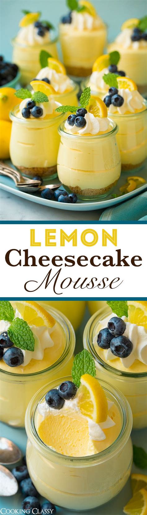 Lemon Cheesecake Mousse Cooking Classy In 2023 Lemon Desserts Easy