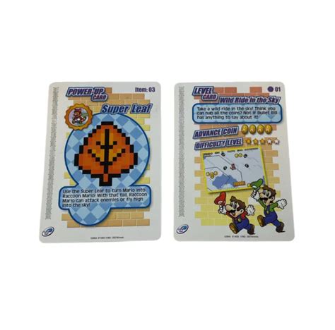 1 Power Up Card 03 And Level 01 E Reader Super Mario Advance 4 Super