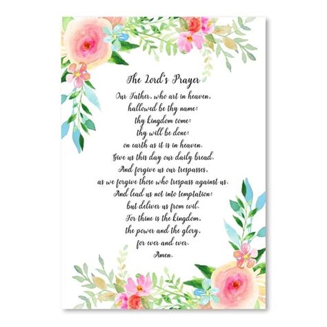 The Lords Prayer Traditional Poster Art Print Overstock 31035288