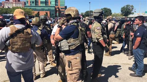 Militia Groups Assemble And March In Louisville Kentucky Hundreds Of