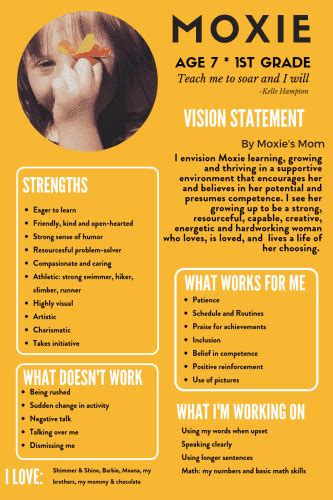 The One Page Profile Template To Use For Iep Or Introduction Meetings