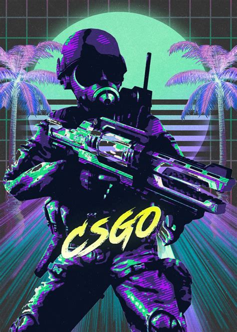 Counter Strike Global Offe Sport Poster Print Metal Posters