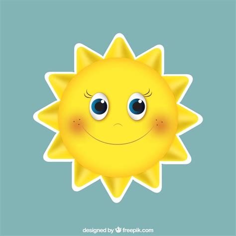 Happy Sun Vector Free Download