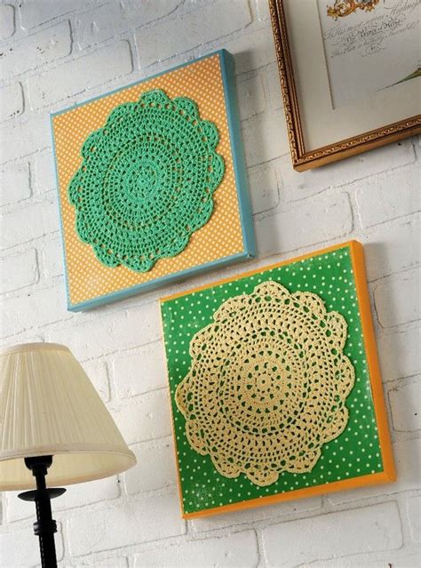 Make Your Own Doily Wall Art With Mod Podge They Have These Doilies