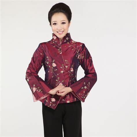 Buy New Black Chinese Womens Silk Coat Traditional