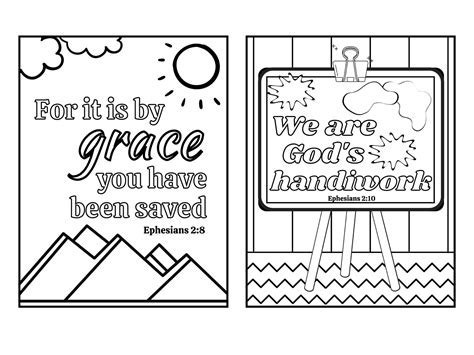 Ephesians Scripture Coloring Pages Sermon Activities For Etsy