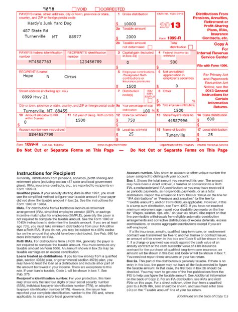 1099 R Template Create A Free 1099 R Form