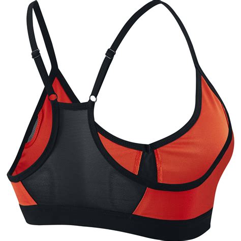 Nike Pro Womens Indy Colourblock Bra In Crimson Excell Sports Uk