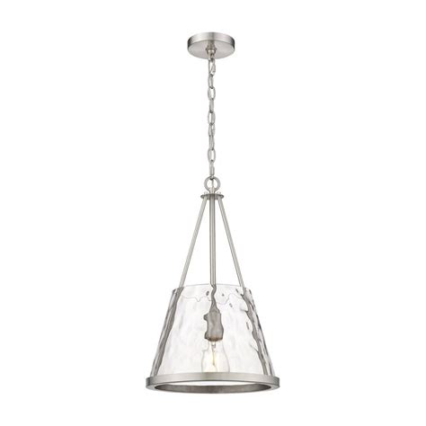 innovations lighting lux brushed satin nickel traditional clear glass cone hanging pendant light