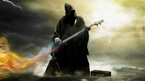 Grim Reaper Playing Guitar In 2020 Grim Reaper Dark Fantasy Dark