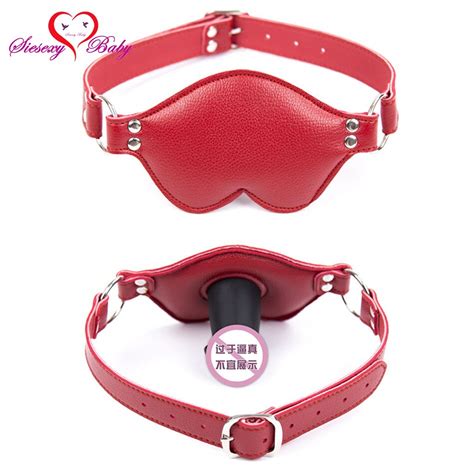 Red Heart Sharp Bondage Restraints Dildos Mouth Gag Oral Fixation Mouth