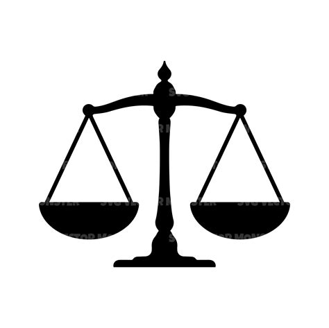 Scales Of Justice Svg Weight Scale Svg Vector Cut File For Etsy My