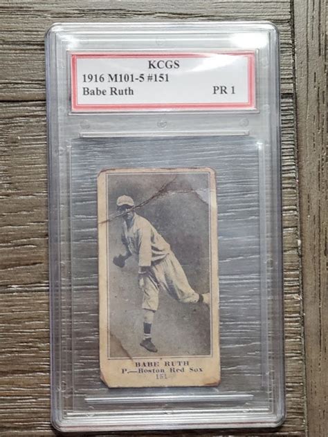 Sporting News Back Only Avail Babe Ruth 1916 M101 5 151 Reprint Baseball Card Sports