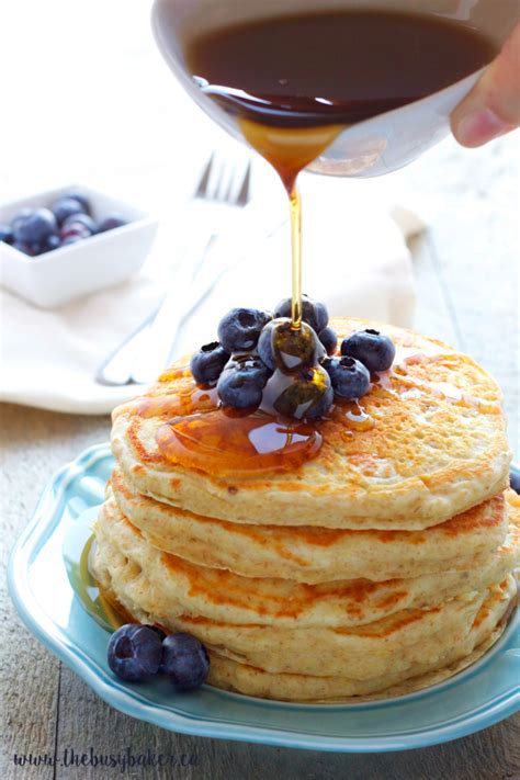 Healthy Buttermilk Pancakes The Busy Baker