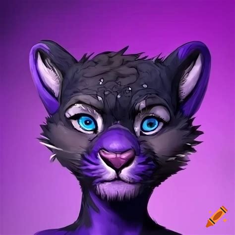 Anthro Furrie Hyena With Red Fur And Blue Eyes Masculine Female Face