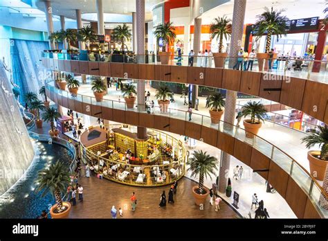 Interior View Of Dubai Mall Worlds Largest Shopping Mall Stock Photo