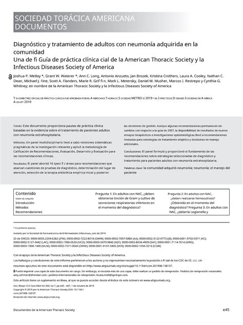 Guia Nac Idsa Ats Guia Neumologia Sociedad TorÁcica Americana