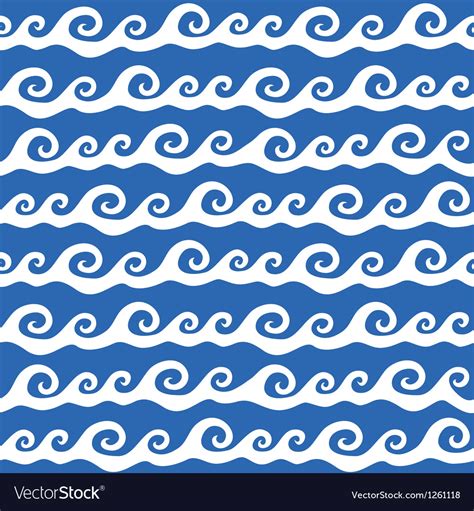Ocean Waves Royalty Free Vector Image Vectorstock