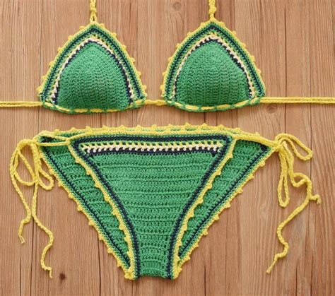 sexy handmade brazilian crochet bikini set
