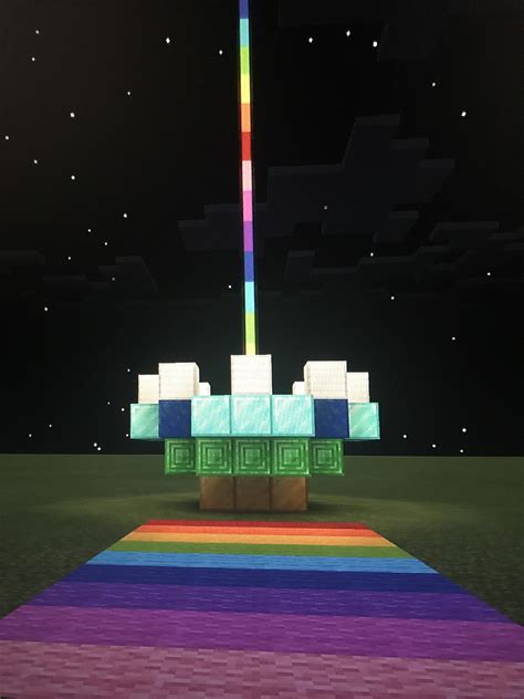 Rainbow Beacon With Some Other Things Rminecraft