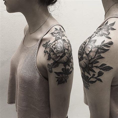 Shoulder Rose Tatts Tatto