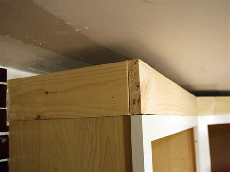 Cut crown molding for kitchen cabinets cutting crown molding for topping kitchen cabinets tends to be easier than cutting it for walls, because, unlike most walls, the square angles on cabinets actually are square. How to Install Cabinet Crown Molding | how-tos | DIY