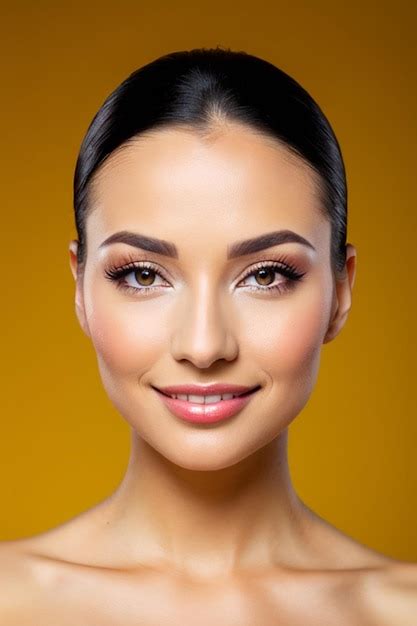 Premium Ai Image Beautiful Skin Face Woman Natural Make Up Healthy