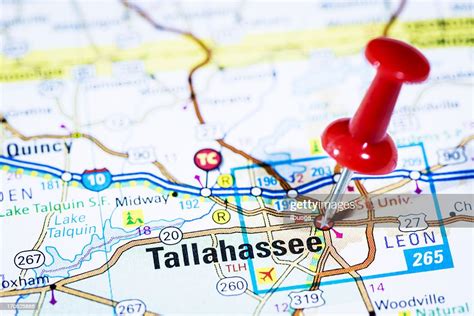 Us Capital Cities On Map Series Tallahassee Florida Fl High Res Stock