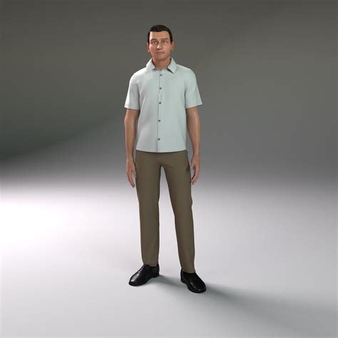 Casual Man 3d Model Rigged Animated Max Fbx Ma Mb Tga 6 In 2023 Model