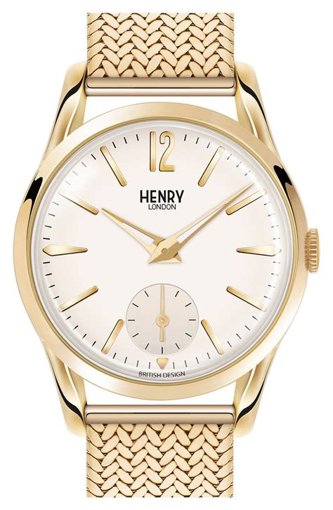 Henry London Westminster Mesh Strap Watch 30mm Nordstrom