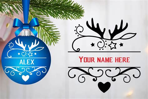 Christmas Reindeer Names Ornaments Svg Bundle By Prettydd Thehungryjpeg
