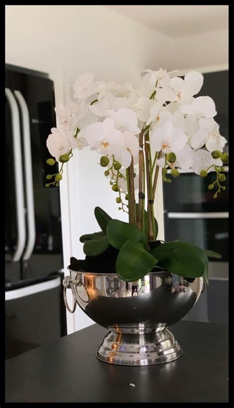 Best Selling Silk Orchids In A Champagne Bowl Flower Etsy Silk