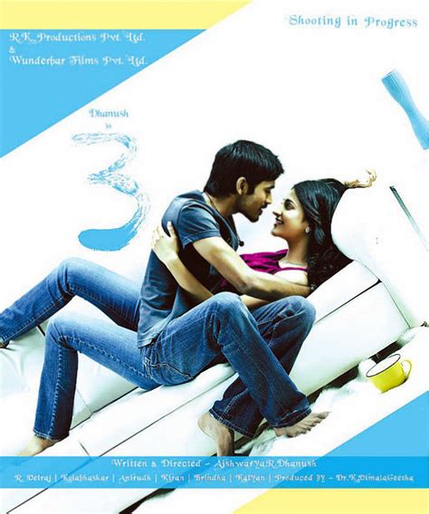 south movie gallery dhanush shruthi hasan sexy romantic images in telugu tamil flim 3 tamil
