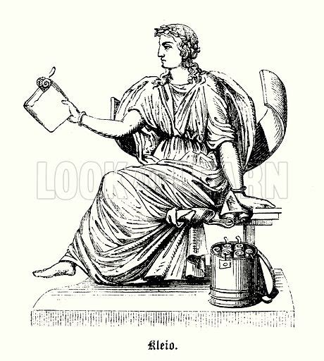 Clio Ancient Greek Muse Of History Stock Image Look And Learn