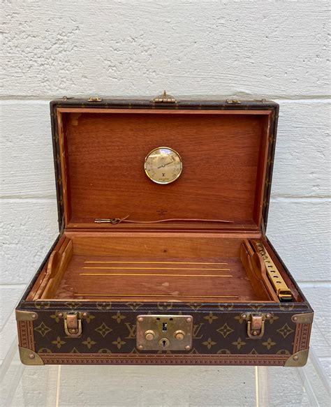 Louis Vuitton Rare Vintage Cigar Boite Trunk Humidor Travel Luggage At