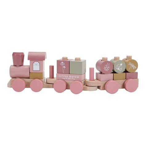 Little Dutch Wooden Stacking Train In Wild Flowers Traditional Toys