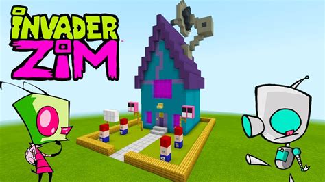 Minecraft How To Make Invader Zims House Invader Zim Invader Zim Enter The Florpus Youtube
