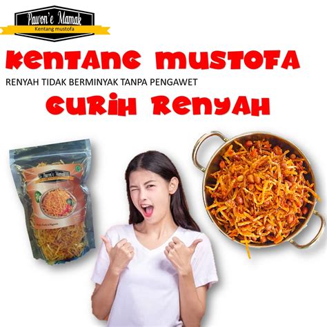 Jual Kentang Kering Kriuk Goreng Mustofa Jogja Pedas Manis Kemasan 100