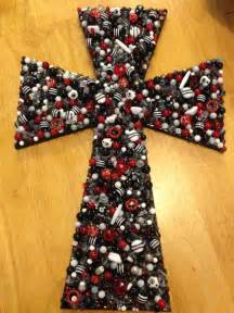 Cross I Made With Beads For The Living Area At Jesss New Dorm At Tech